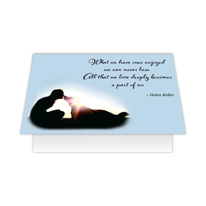 Dog Speak Pet Memorial & Sympathy Card â€“ What We Have Once Enjoyed â€“ Comforting Greeting Card with Envelope, 4.75" x 6.75" - Image 1